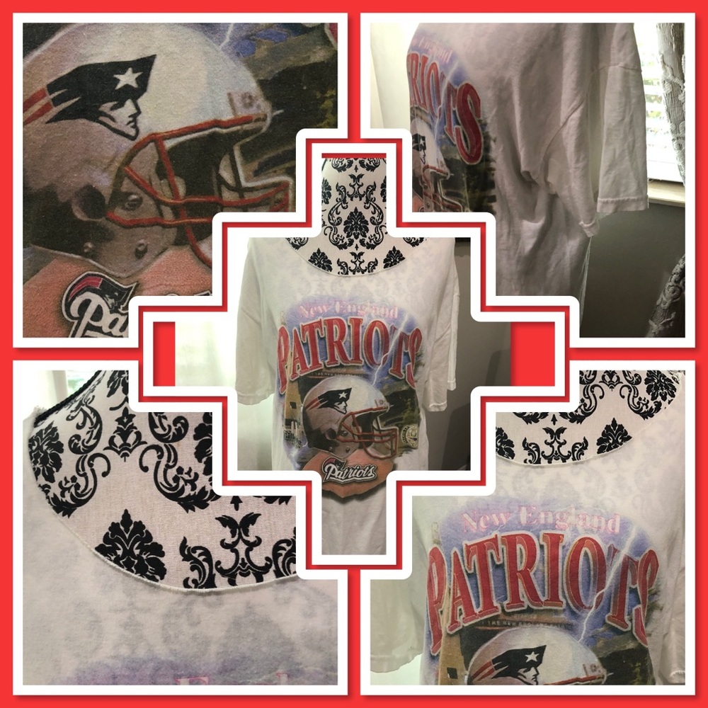 New England Patriots White Short Sleeve Tee to